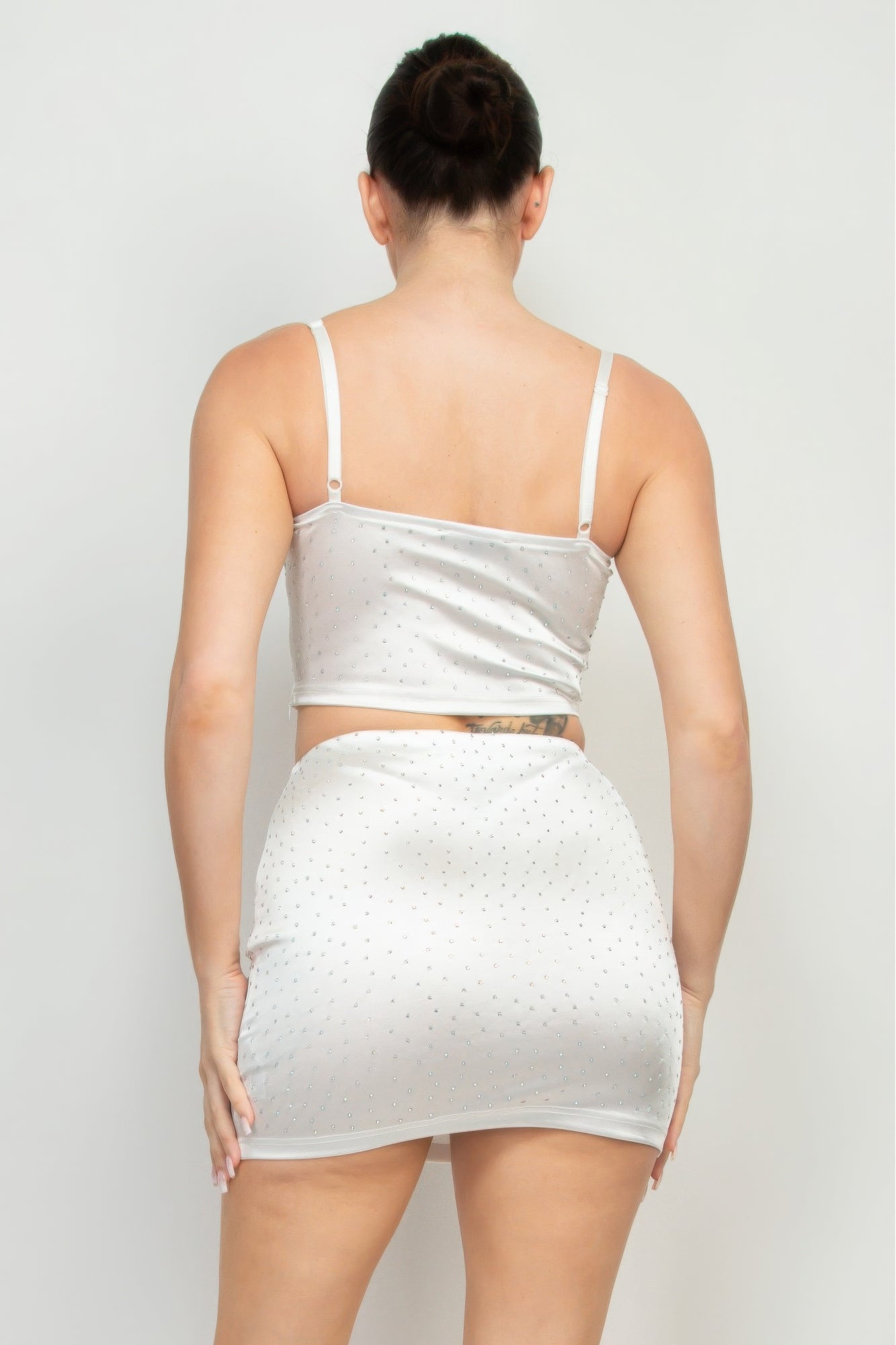 Sweetheart Bustier Rhinestones Crop Top by Fleurcouture | Fleurcouture