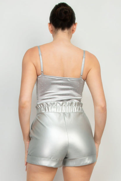 Sweetheart Bustier Rhinestones Crop Top by Fleurcouture | Fleurcouture