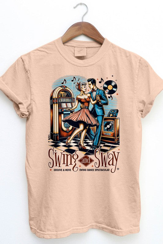 Swing and Sway, Retro Vintage Garment Dye Tee Peachy S by Rebel Stitch | Fleurcouture