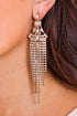 Take Me To Paris Gold Beaded Tassel Earrings Gold One Size Earrings by Grace & Emma | Fleurcouture