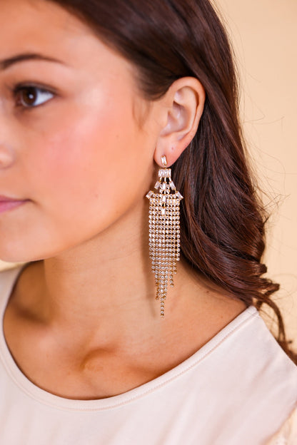 Take Me To Paris Gold Beaded Tassel Earrings Gold One Size Earrings by Grace &amp; Emma | Fleurcouture