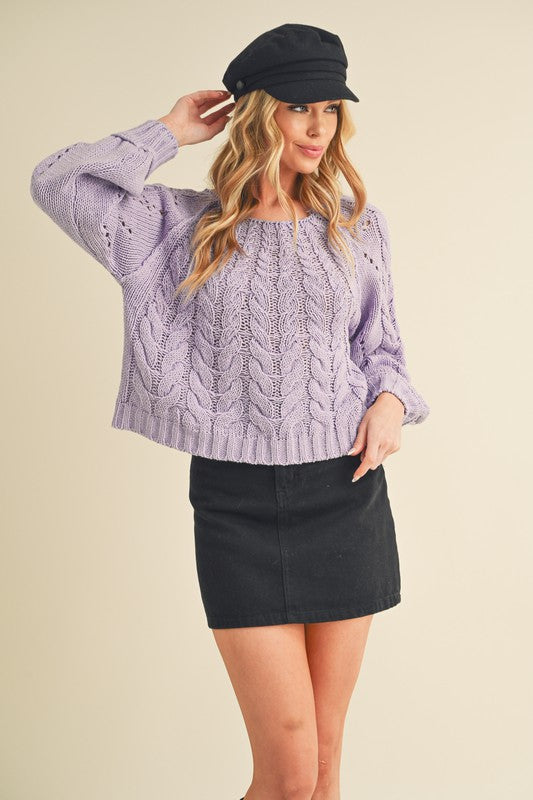Tally Sweater LAVENDER S by Aemi + Co | Fleurcouture