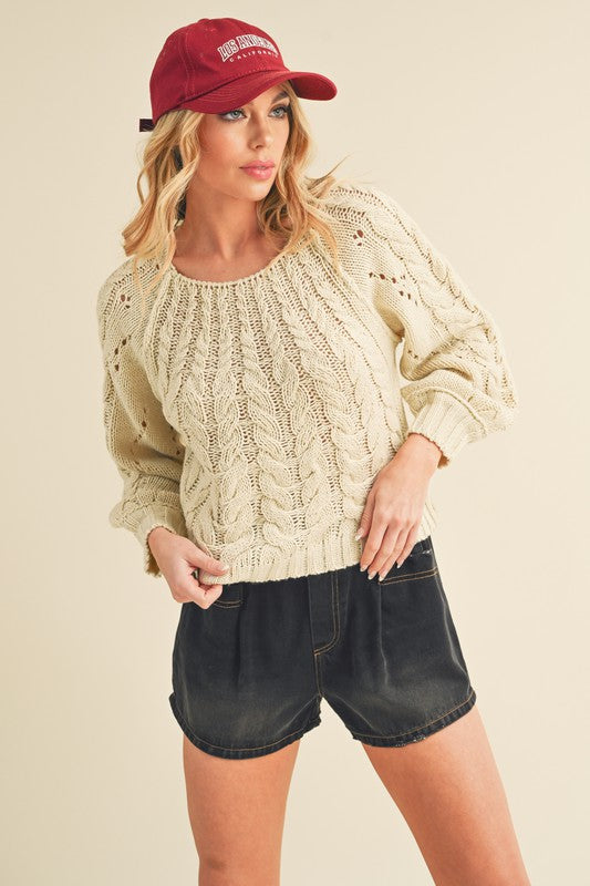 Tally Sweater OAT S by Aemi + Co | Fleurcouture