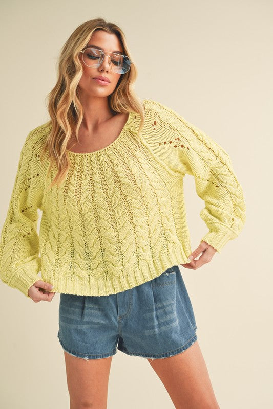 Tally Sweater YELLOW S by Aemi + Co | Fleurcouture