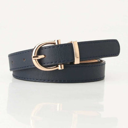 Tally Vegan Leather Belt Navy OS by ClaudiaG Collection | Fleurcouture