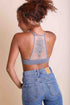 Tattoo Mesh Racerback Bralette Gray XS/S by Leto Accessories | Fleurcouture