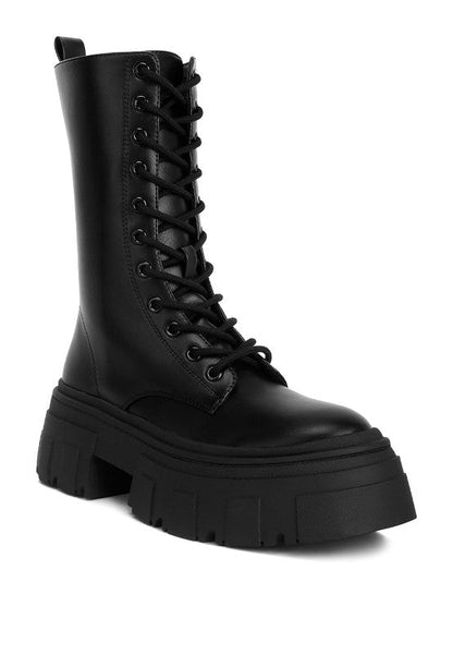 Tatum Combat Boots Black 5 by Rag Company | Fleurcouture