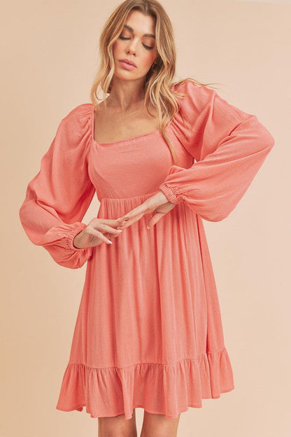 Taya Dress CORAL S by Aemi + Co | Fleurcouture