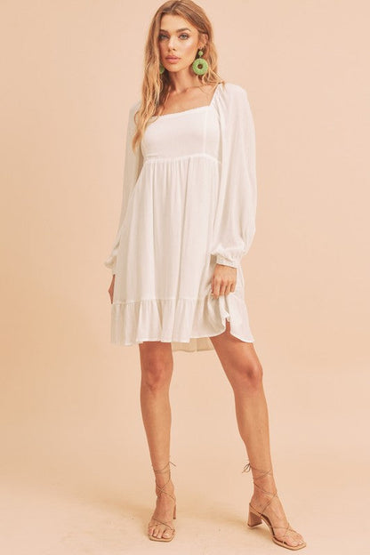 Taya Dress WHITE S by Aemi + Co | Fleurcouture