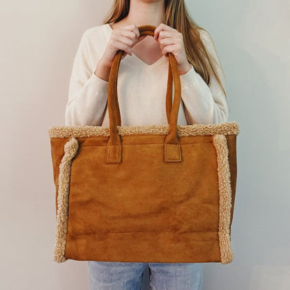 Teddy Cozy The Tote Shoulder Bag Teddy Brown OS by Ellison and Young | Fleurcouture