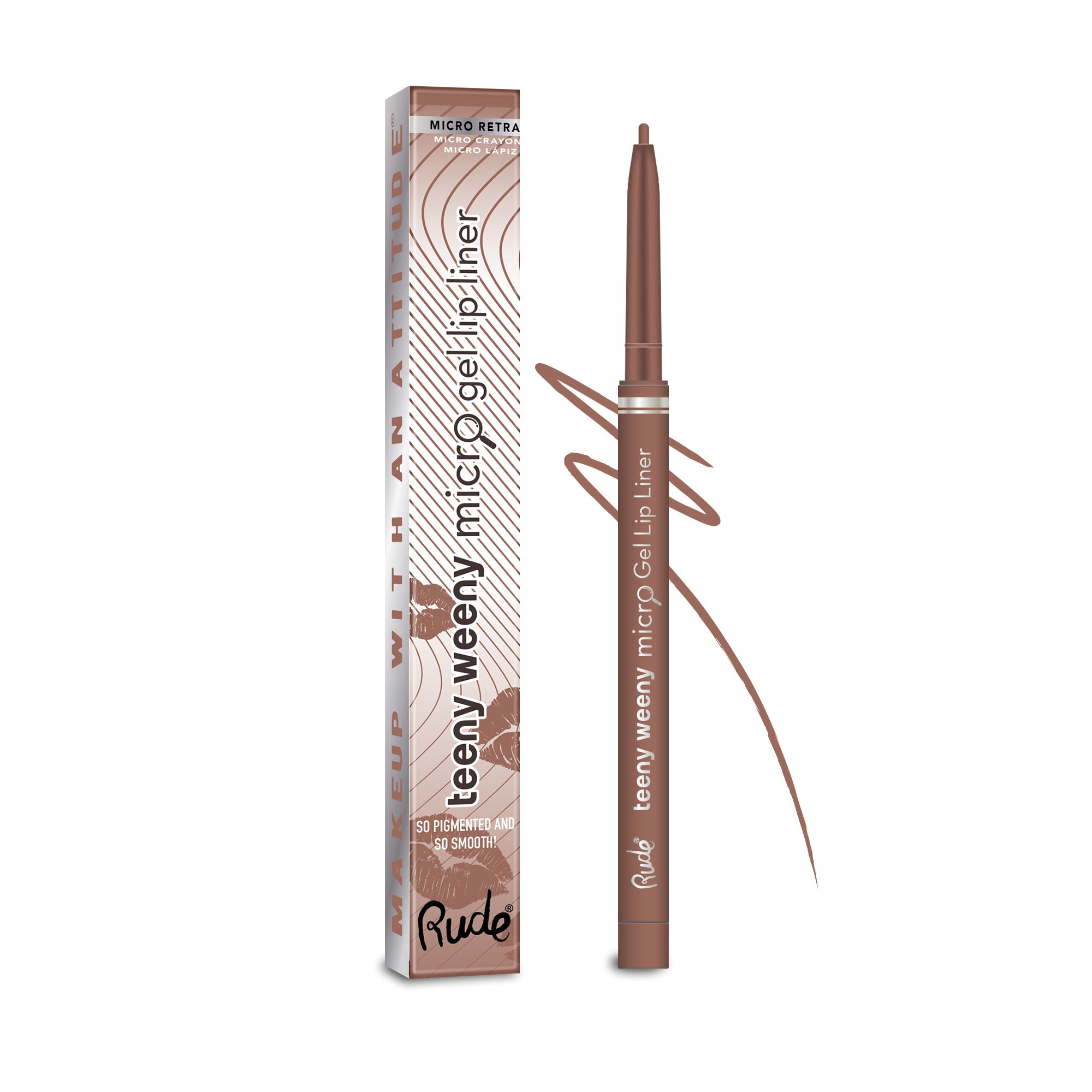 Teeny Weeny Rich and Creamy Micro Gel Lip Liner Double Dare Lip Liner by Rude Cosmetics | Fleurcouture