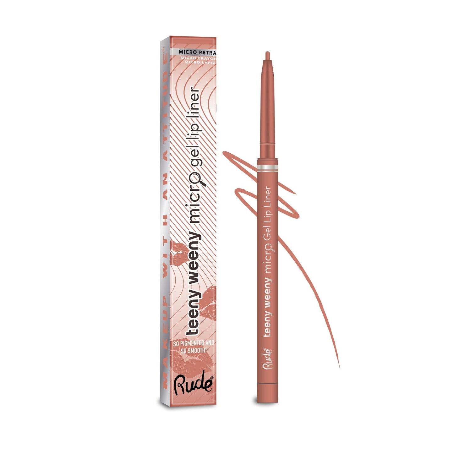 Teeny Weeny Rich and Creamy Micro Gel Lip Liner She's Basic Lip Liner by Rude Cosmetics | Fleurcouture