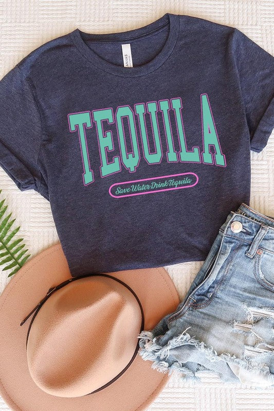 Tequila Summer Drink Graphic T Shirts HEATHER NAVY S by Color Bear | Fleurcouture