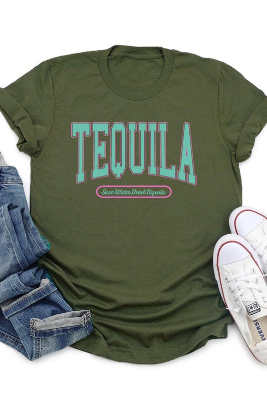 Tequila Summer Drink Graphic T Shirts OLIVE S by Color Bear | Fleurcouture