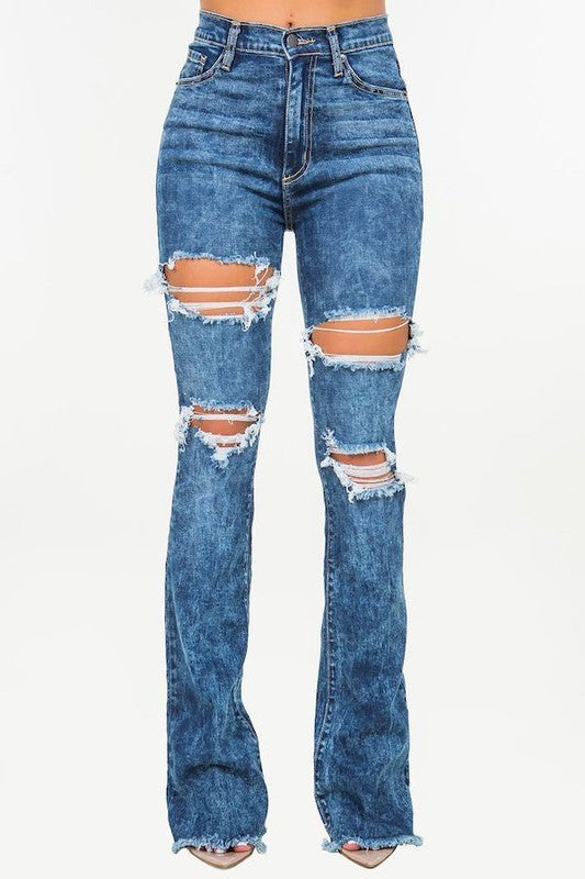 Thania Boot Cut Jean blue 3 by GJG Denim | Fleurcouture