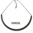 The Bar Necklace Charcoal Bar Necklaces by Leetie Lovendale | Fleurcouture