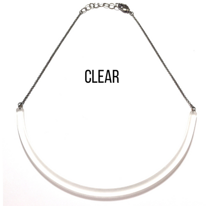 The Bar Necklace Clear Bar Necklaces by Leetie Lovendale | Fleurcouture