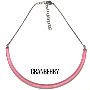 The Bar Necklace Cranberry Bar Necklaces by Leetie Lovendale | Fleurcouture