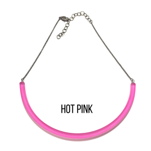 The Bar Necklace Hot Pink Bar Necklaces by Leetie Lovendale | Fleurcouture