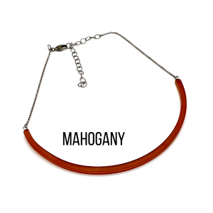 The Bar Necklace Mahogany Bar Necklaces by Leetie Lovendale | Fleurcouture