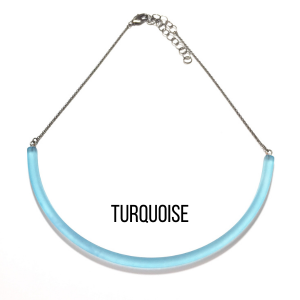 The Bar Necklace Turqoise Bar Necklaces by Leetie Lovendale | Fleurcouture