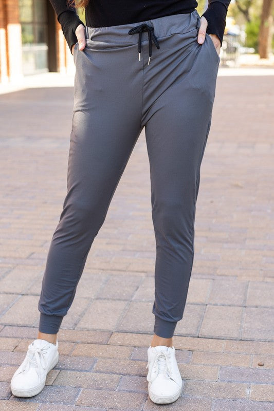 The Cindy Charcoal Lounger Leggings / Jogger Charcoal by Julia Rose | Fleurcouture