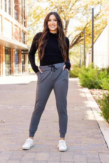 The Cindy Charcoal Lounger Leggings / Jogger Charcoal by Julia Rose | Fleurcouture