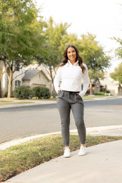 The Cindy Charcoal Lounger Leggings / Jogger Charcoal by Julia Rose | Fleurcouture