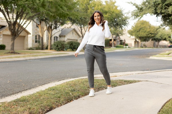 The Cindy Charcoal Lounger Leggings / Jogger Charcoal by Julia Rose | Fleurcouture