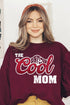 The Cool Mom Oversized Graphic Fleece Sweatshirts MAROON S by Color Bear | Fleurcouture