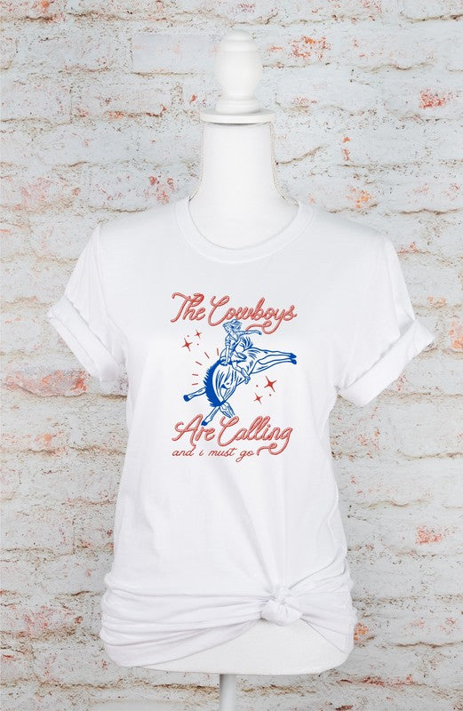 The Cowboys Are Calling and I Must Go Graphic Tee by Ocean and 7th | Fleurcouture