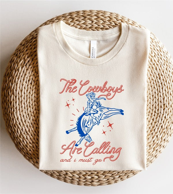 The Cowboys Are Calling and I Must Go Graphic Tee by Ocean and 7th | Fleurcouture