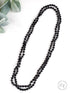 The Essential 60" Double Wrap Beaded Necklace, Black 8mm Black One Size Necklace by Southern Grace | Fleurcouture