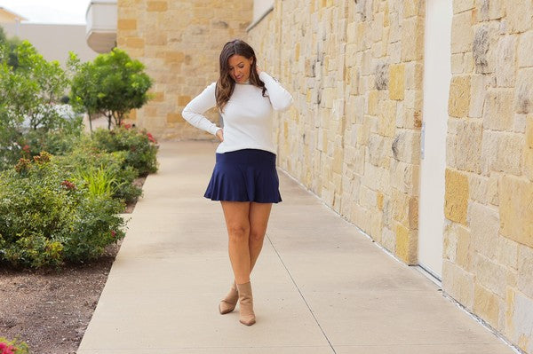 The Josie Skort Navy by Julia Rose | Fleurcouture