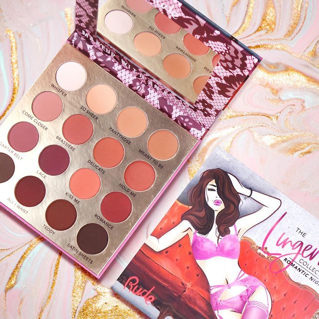 The Lingerie Collection - Romantic Nights (Nudes) Eyeshadow Palettes by Rude Cosmetics | Fleurcouture