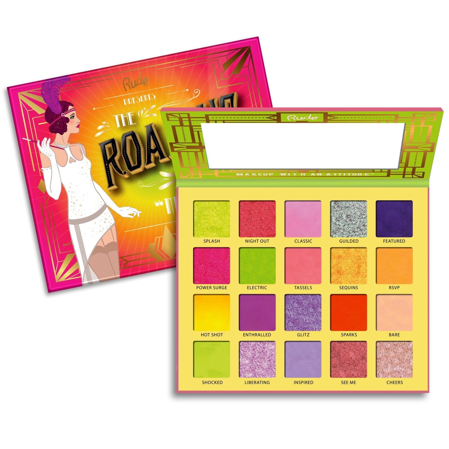 The Roaring 20's Eyeshadow Palette - Neons Eyeshadow Palettes by Rude Cosmetics | Fleurcouture