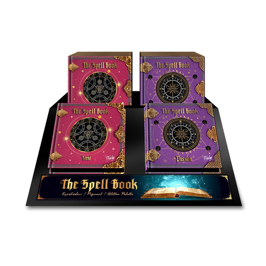 The Spell Book Eyeshadow Palette Display Set A, 24 pcs Wholesale Set by Rude Cosmetics | Fleurcouture