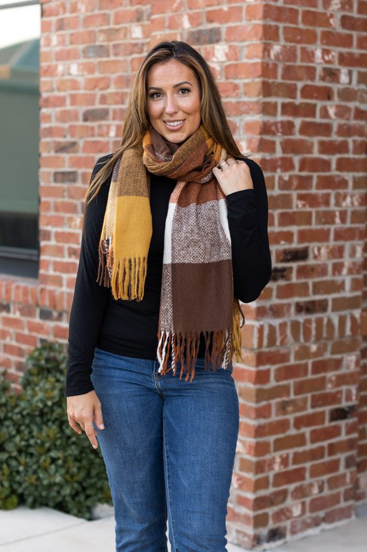 The Trinity Colorful Plaid Scarf Trinity OneSize by Julia Rose | Fleurcouture