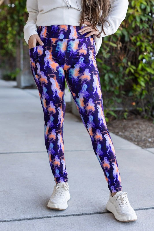 The Trixie Ghost Leggings Ghost by Julia Rose | Fleurcouture