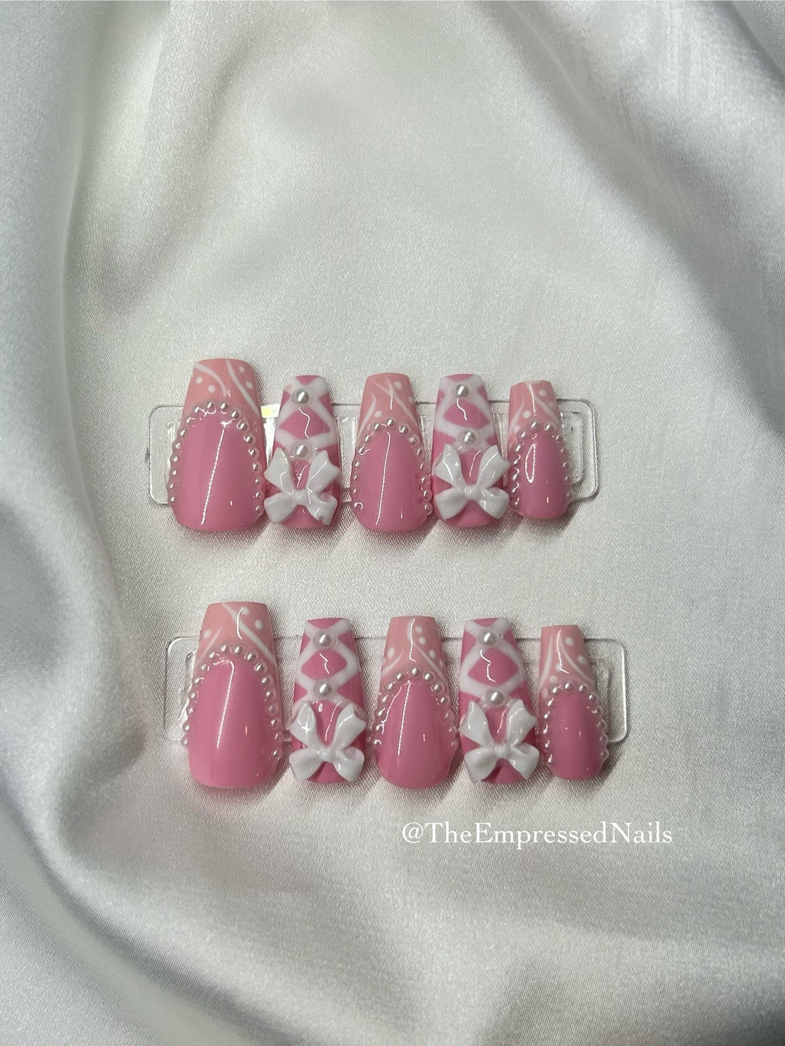 TheEmpressedNails Ballerina Pink Press-On nail by Fleurcouture | Fleurcouture