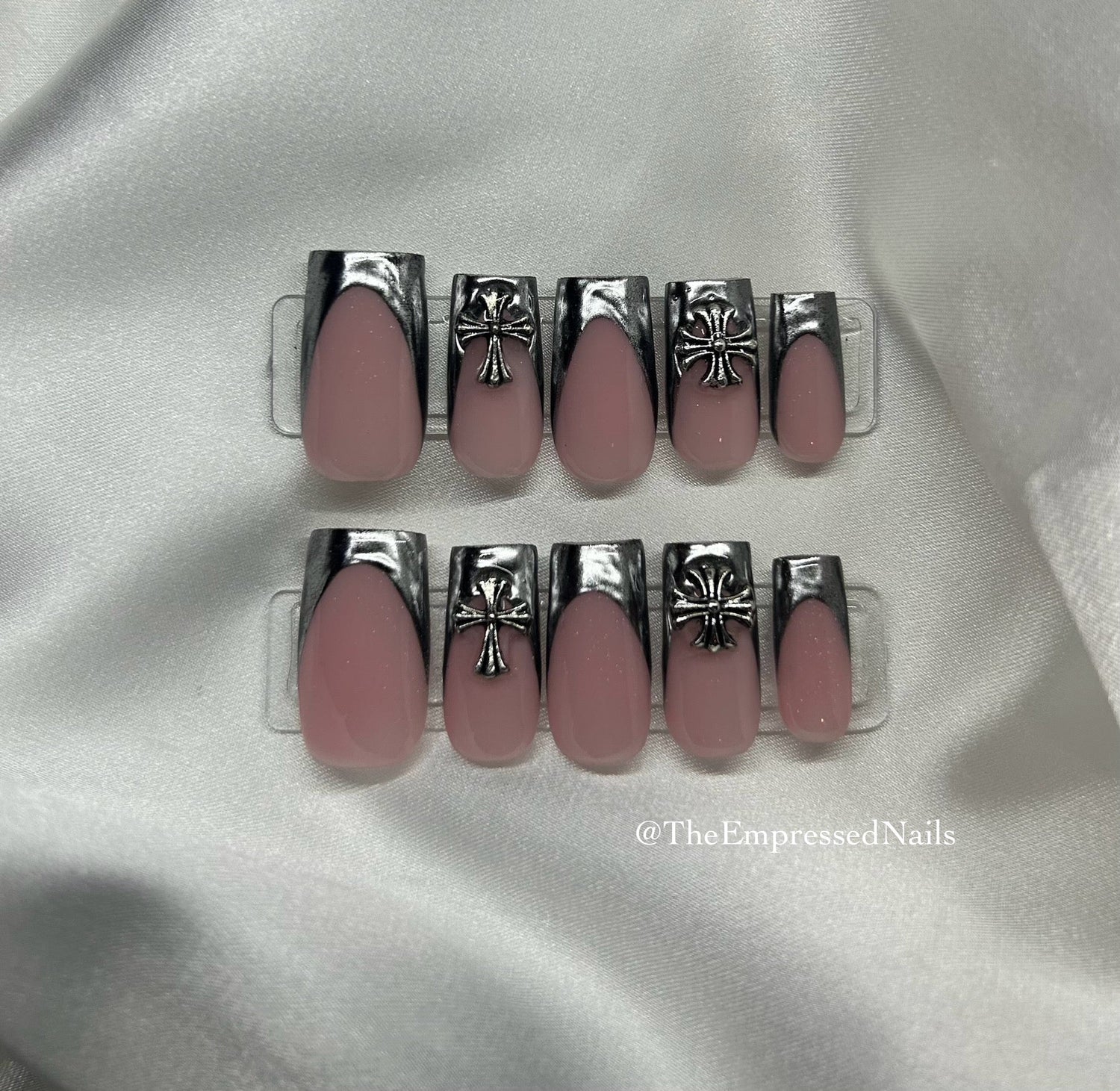 TheEmpressedNails Metallic Chrome Press-On nail by Fleurcouture | Fleurcouture