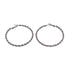 THIN CHAIN TEXTURE HOOP EARRINGS SVSV/SILVER Os by Bella Chic | Fleurcouture