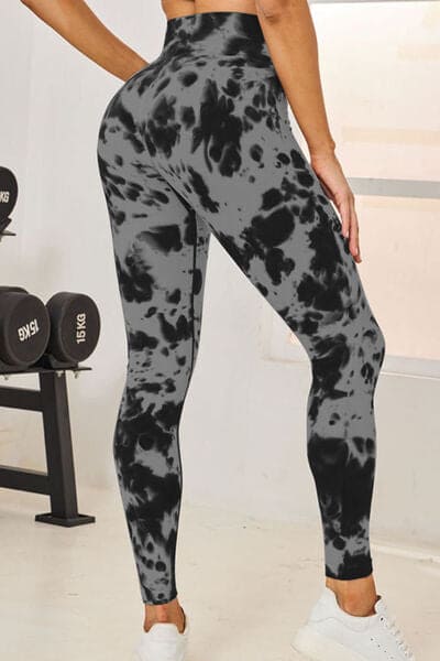 Tie-Dye High Waist Active Leggings by Trendsi | Fleurcouture