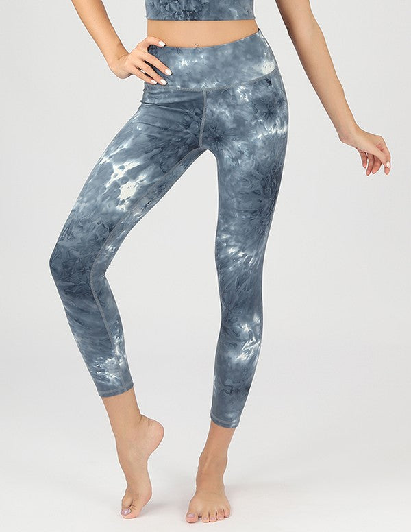 Tie-Dye Seamless High Waisted Leggings by OTOS Active | Fleurcouture