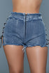 Tie Me Up Shorts Blue S by BE WICKED | Fleurcouture