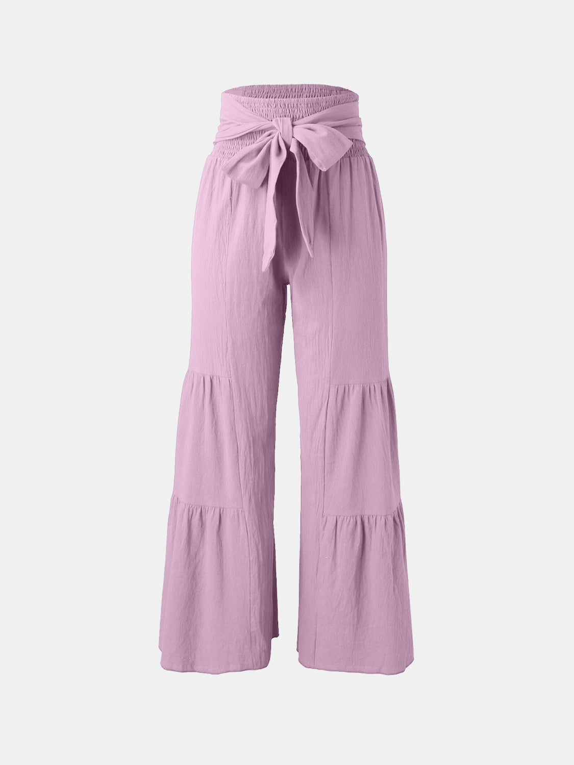 Tied Ruched Wide Leg Pants Women&