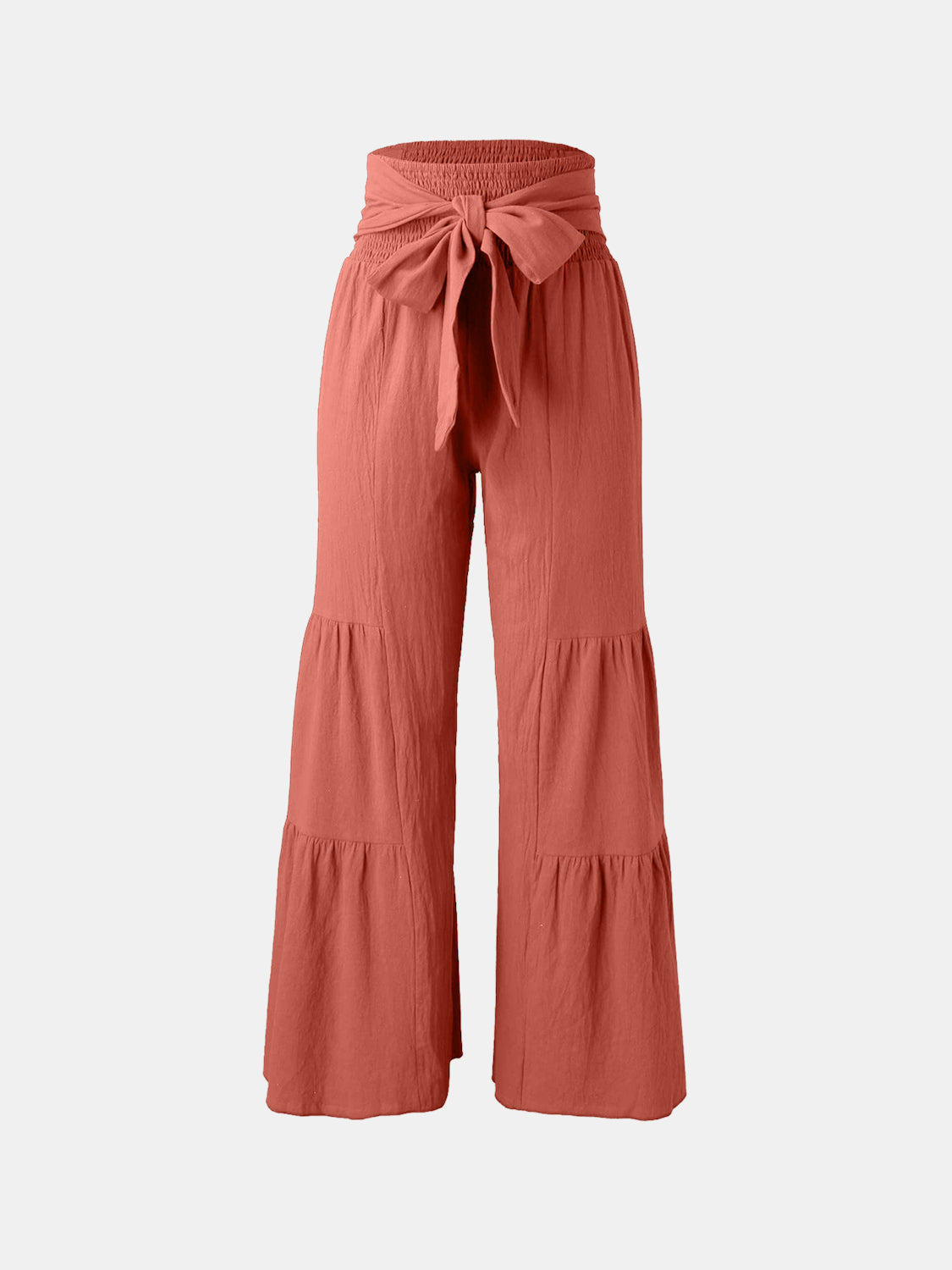 Tied Ruched Wide Leg Pants Women&