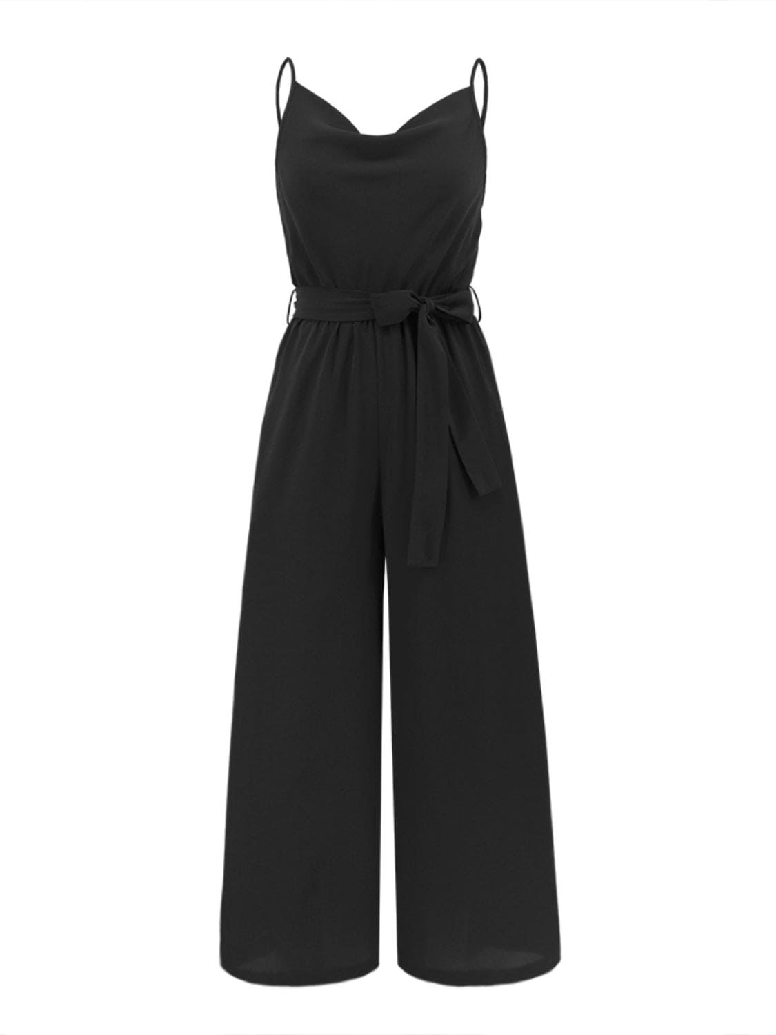 Tied Spaghetti Strap Wide Leg Jumpsuit Jumpsuits by Trendsi | Fleurcouture