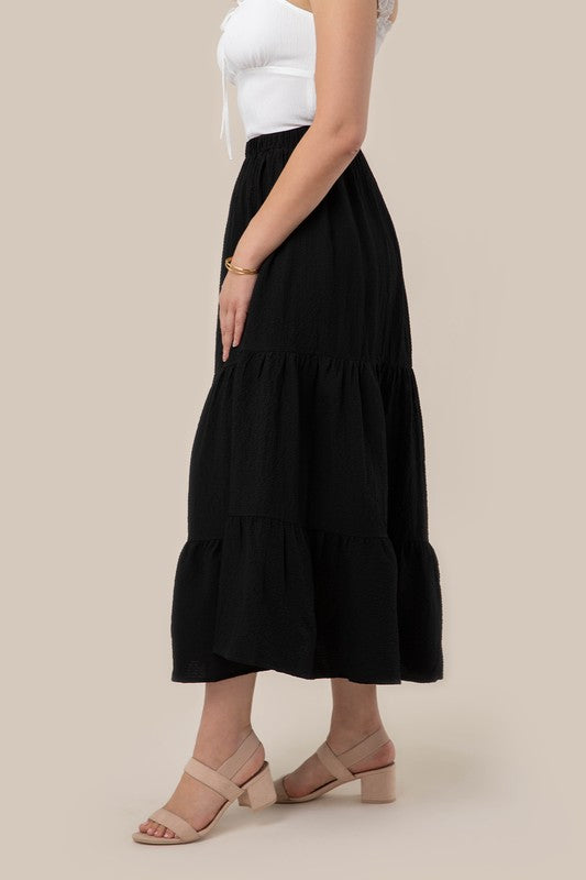 Tiered maxi skirt by Lilou | Fleurcouture