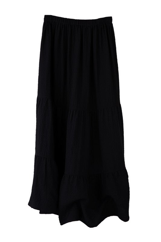 Tiered maxi skirt by Lilou | Fleurcouture